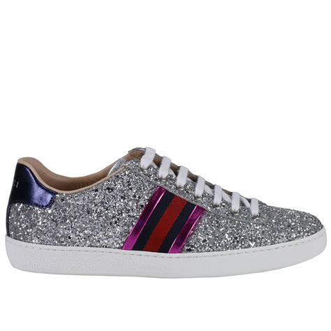 mens silver gucci sneakers|silver gucci sneakers women's.